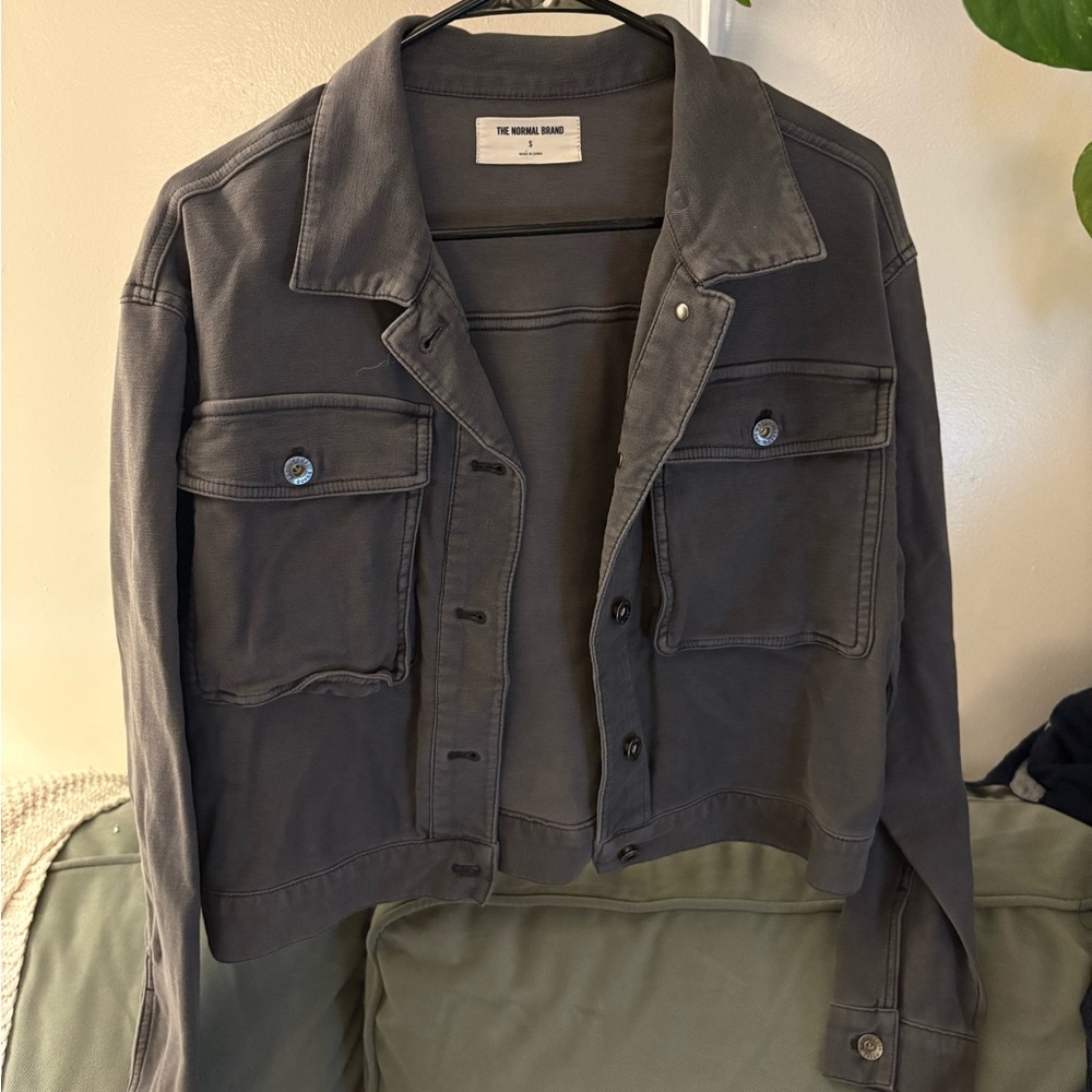 The Normal Brand Charcoal Denim Jacket